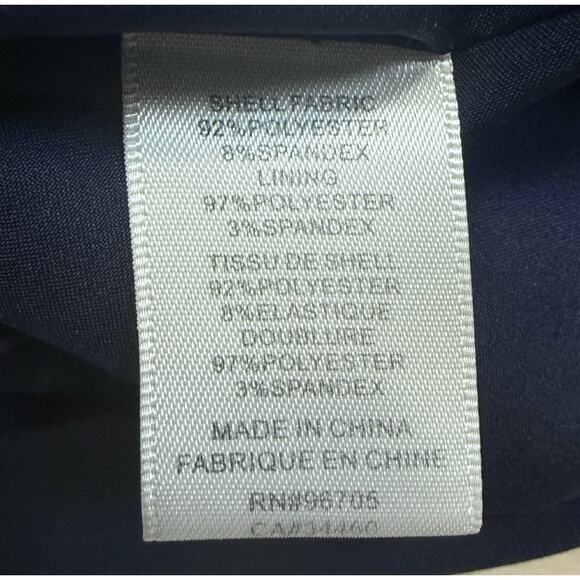 Rebecca Taylor Sheath Dress Size 6 Womens Cap Sleeve Zip Front Navy Blue Black - Picture 5 of 13